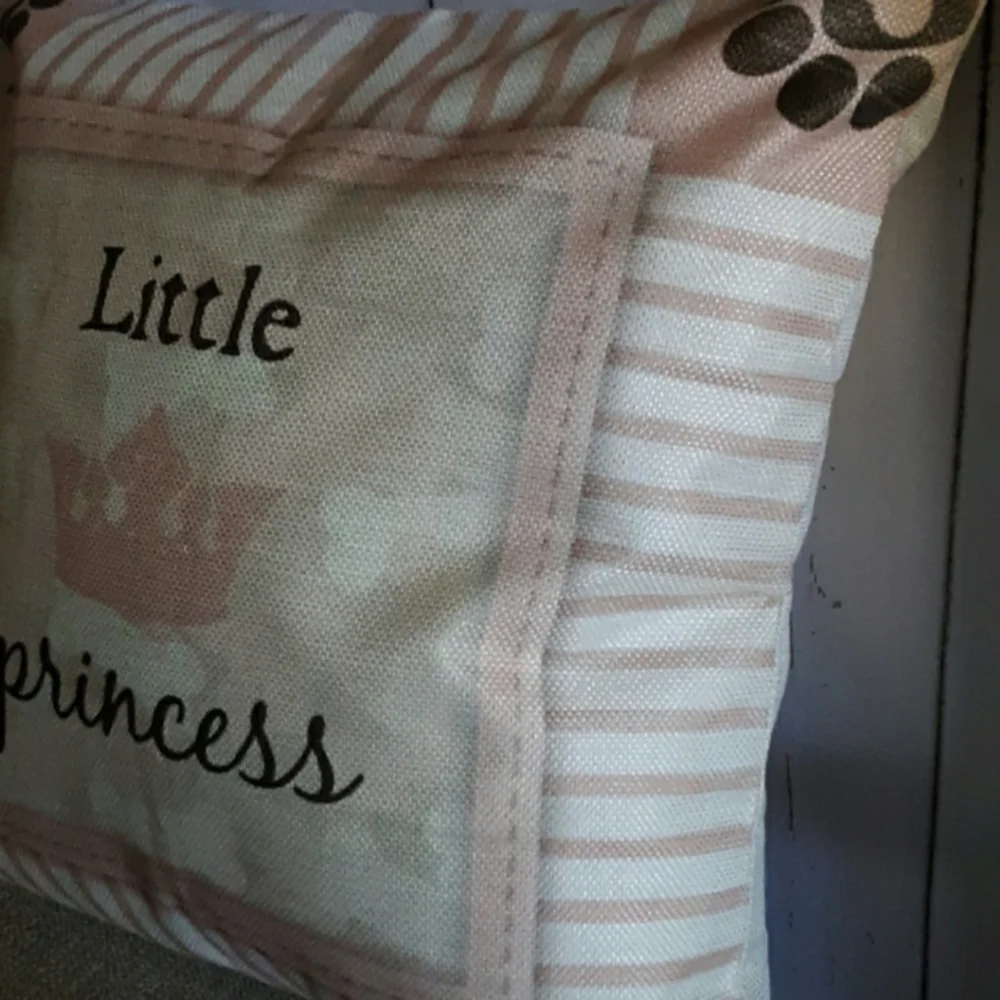 Closet Clearout Little Princess Pillow Case on Cotton Linen